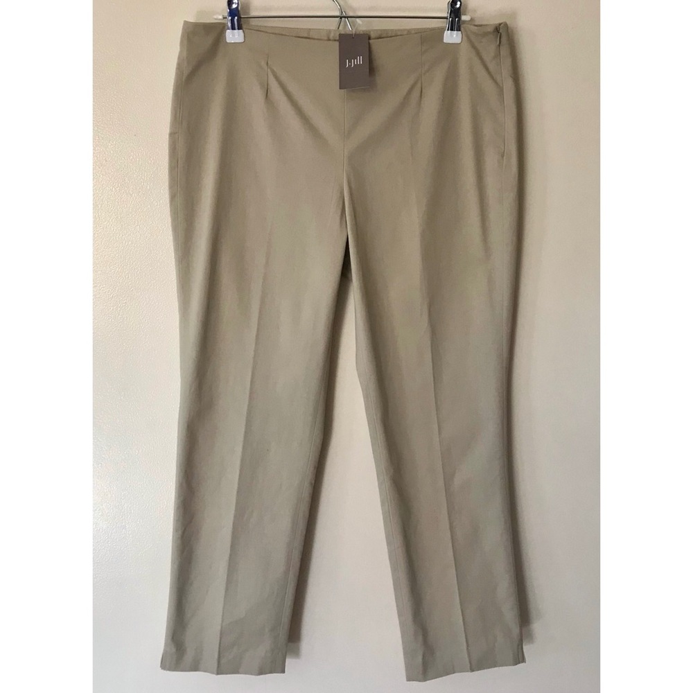 J. Jill • 10P • Petite Slim Straight Leg Khaki Cotton Stretch Pant